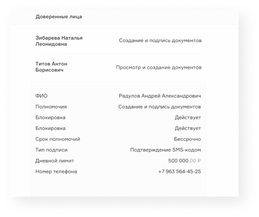 Настройте доступ для сотрудников