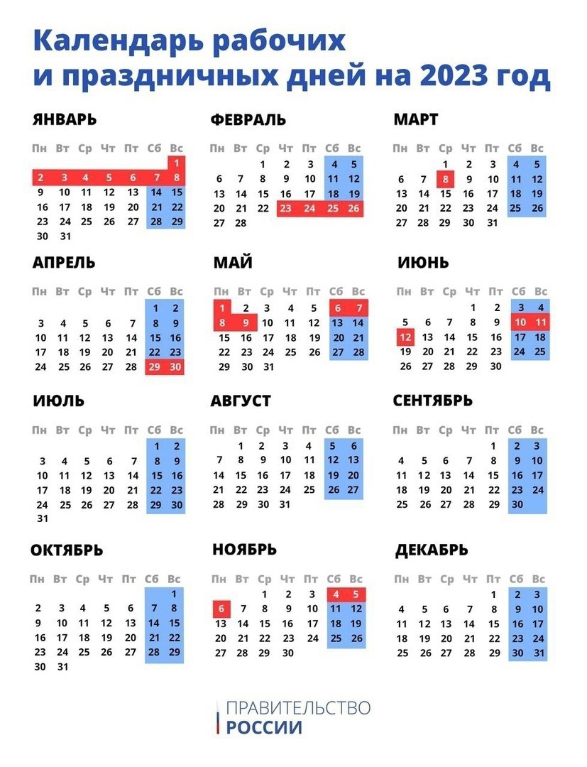 онлайн календарь рабочих дней 2023 расчет